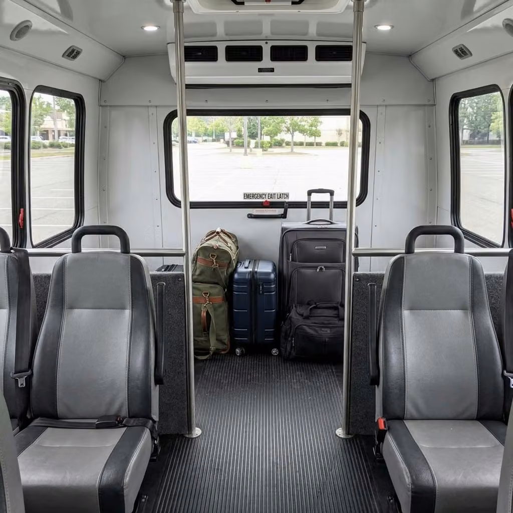 laguna hills 28 passenger minibus luggage area