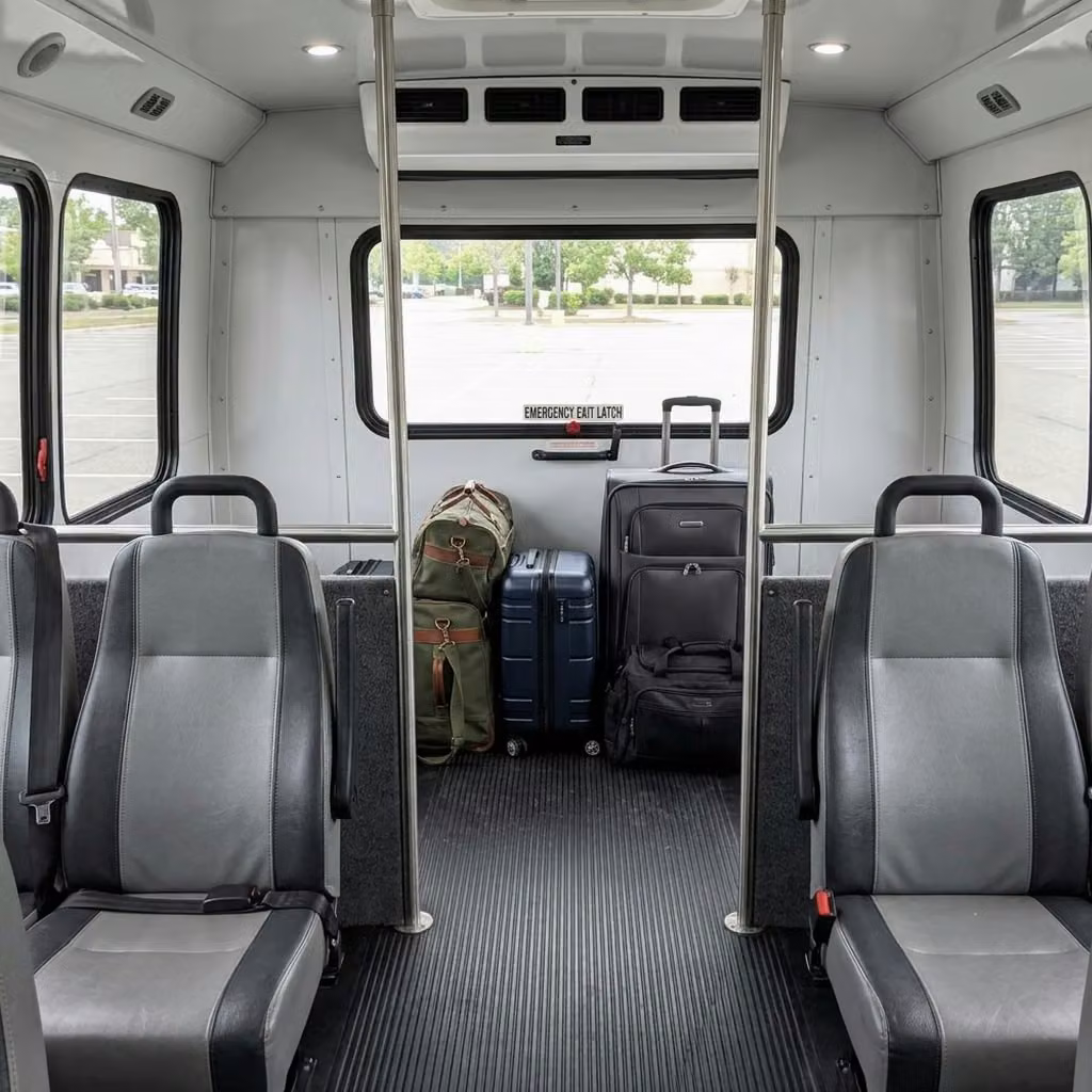 laguna hills 30 passenger minibus luggage area