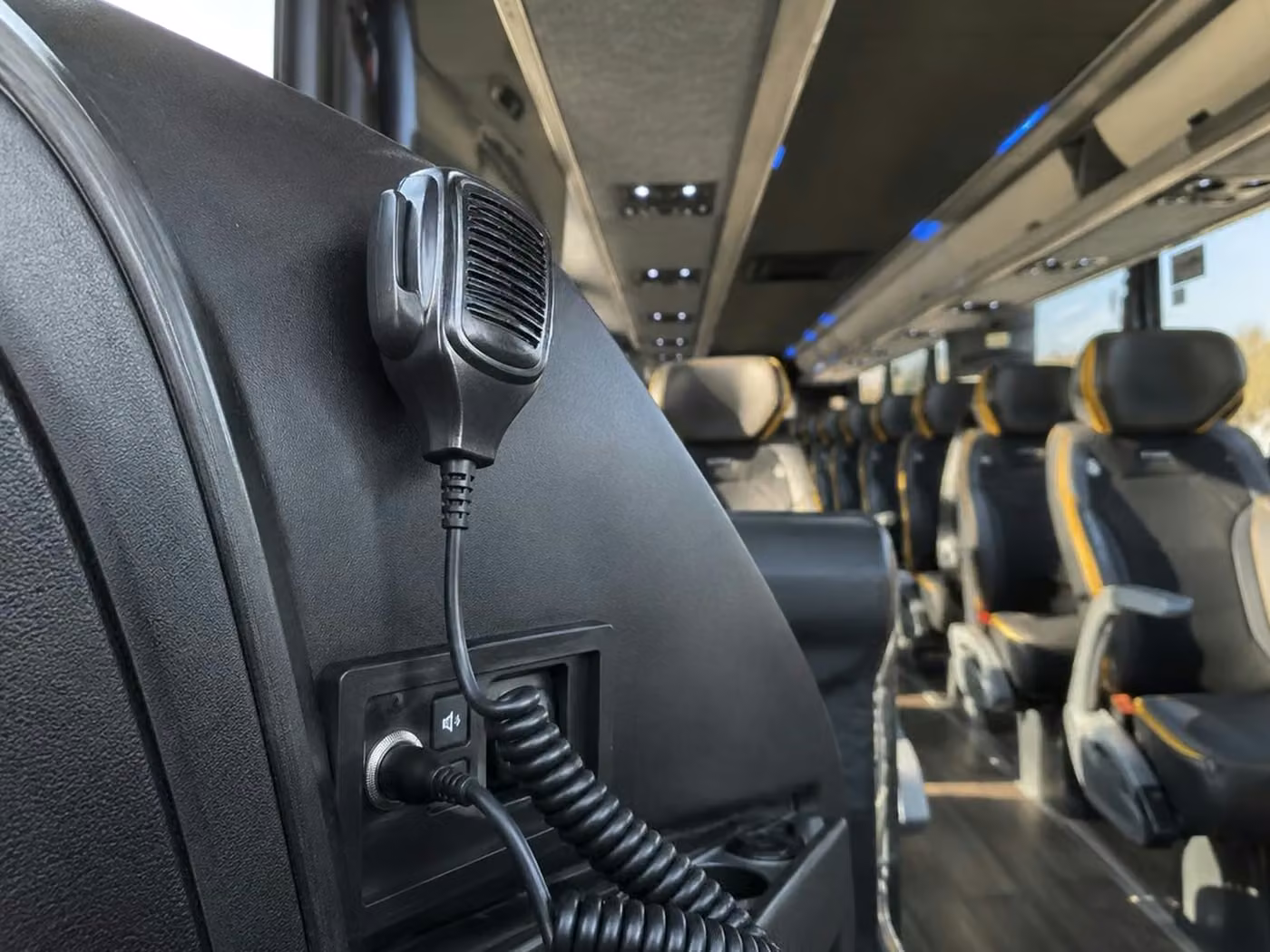 laguna hills 56 passenger charter bus pa system