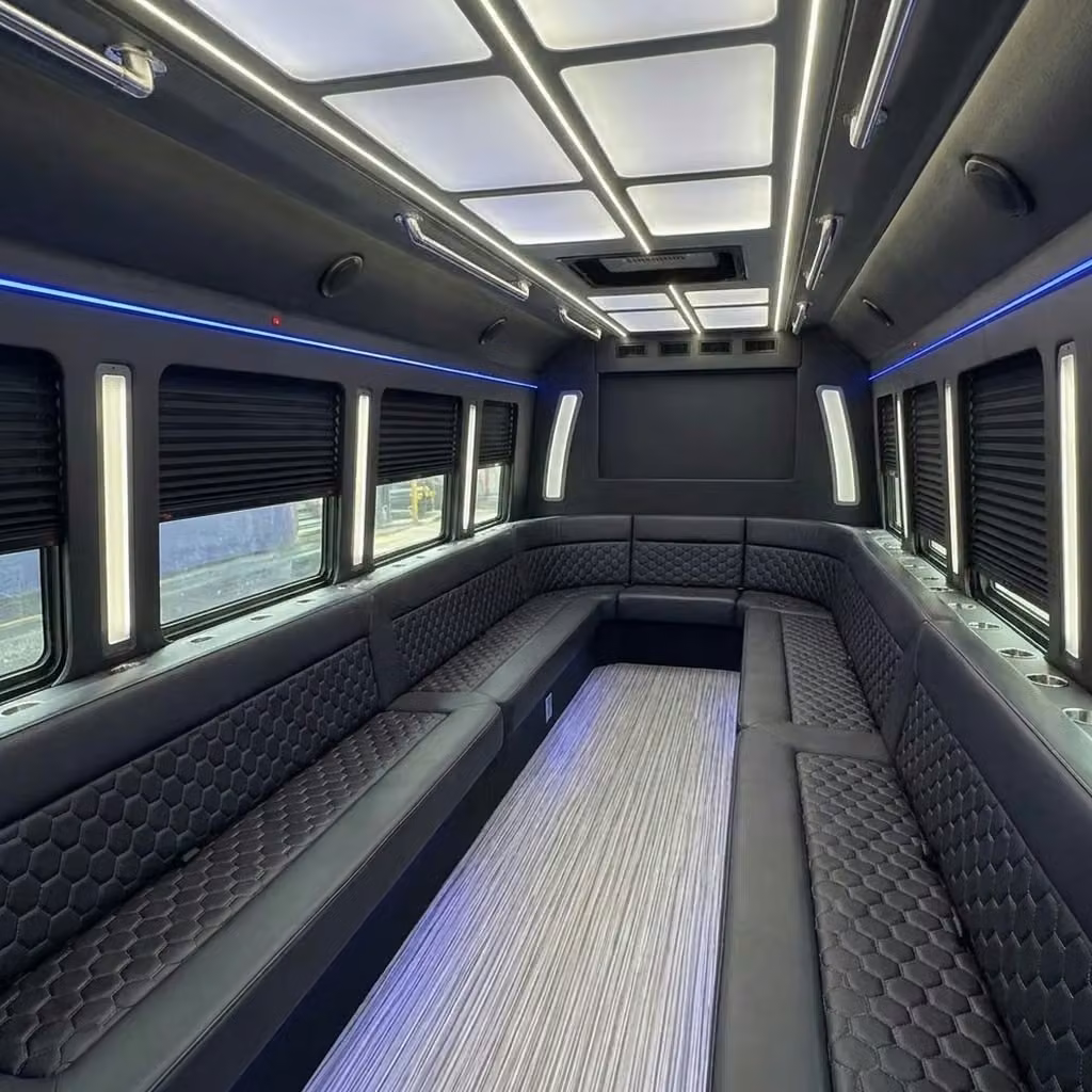 laguna hills party bus wraparound seating